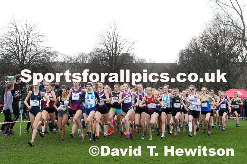 Womens long race  2020 BUCS Cross Country Champs., Edinburgh.  Photo: David T. Hewitson/Sports for All Pics